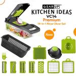GearUP VC14 – 14-in-1 Premium Vegetable & Fruit Slicer - Multifunctional Kitchen Cutting Tool